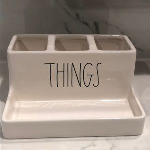 Rae Dunn cotton /Qtips organizer / things